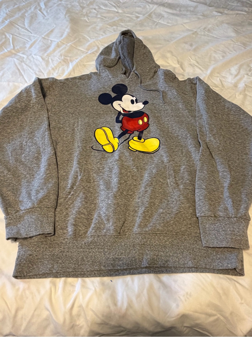 Disney Gray Hoodie with Classic Mickey Graphic